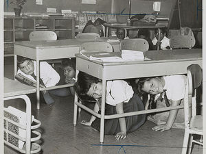 duck and cover, schoolchildren 1950s